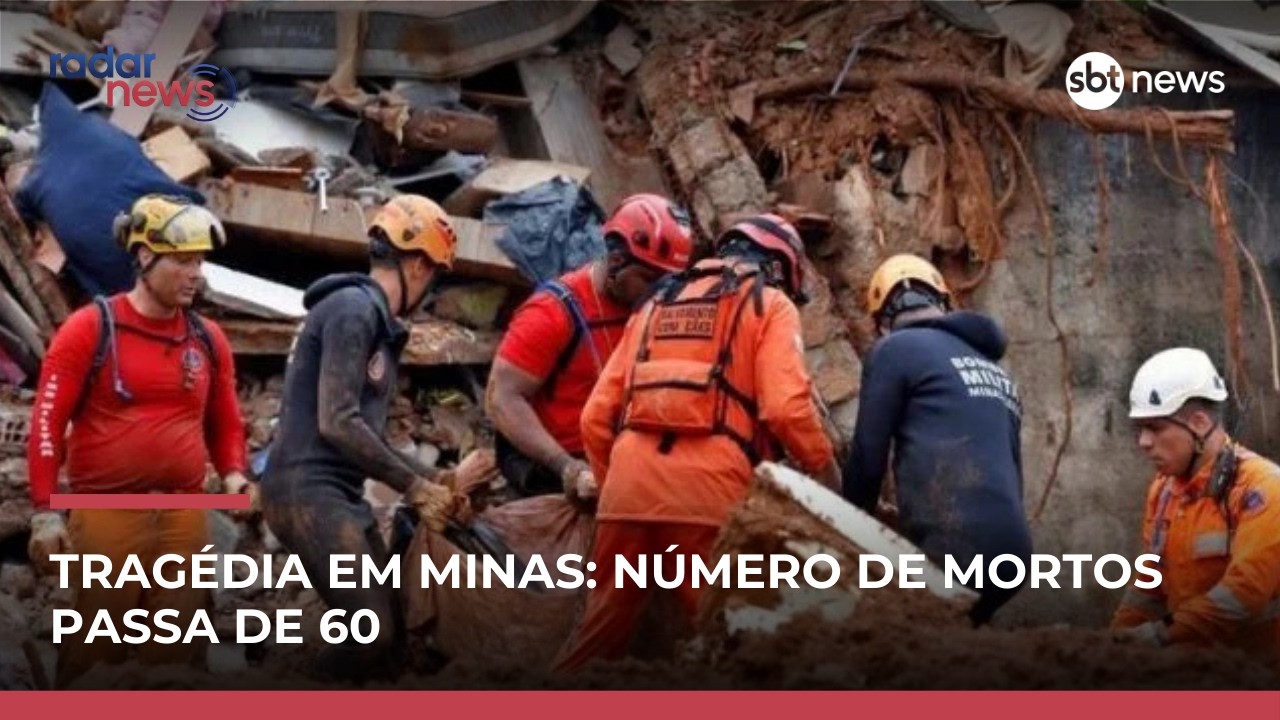 N&uacute;mero de mortos em decorr&ecirc;ncia das chuvas em Minas Gerais sobe para 64 | #RadarNews