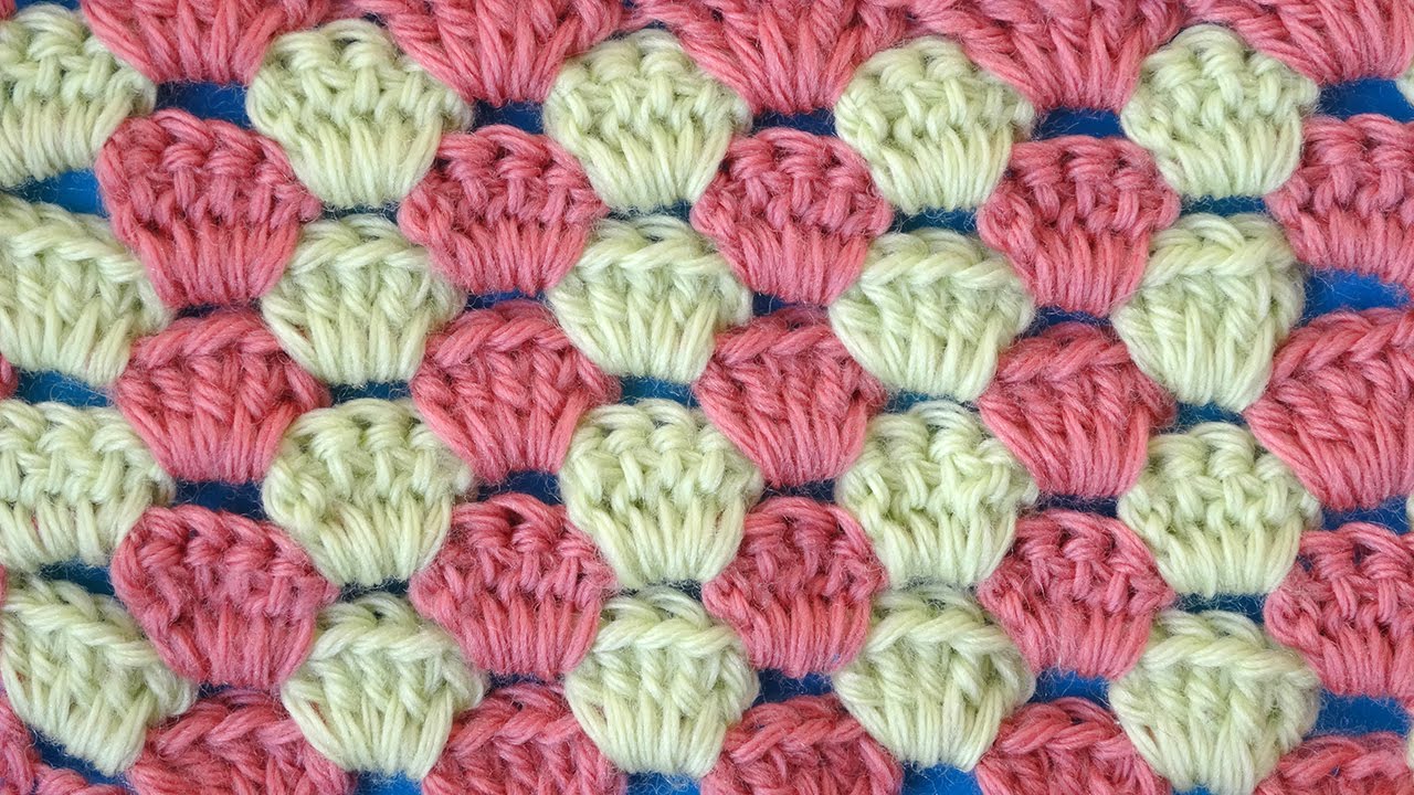 Двухцветный узор 47 Вязание крючком Crochet  pattern
