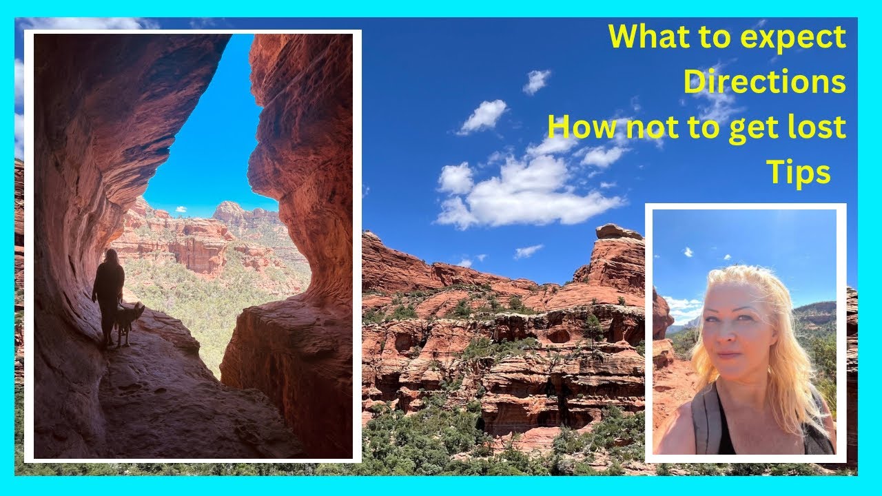 Hiking Sedona Vortex and Subway Cave AZ, [summer hiking with dog]