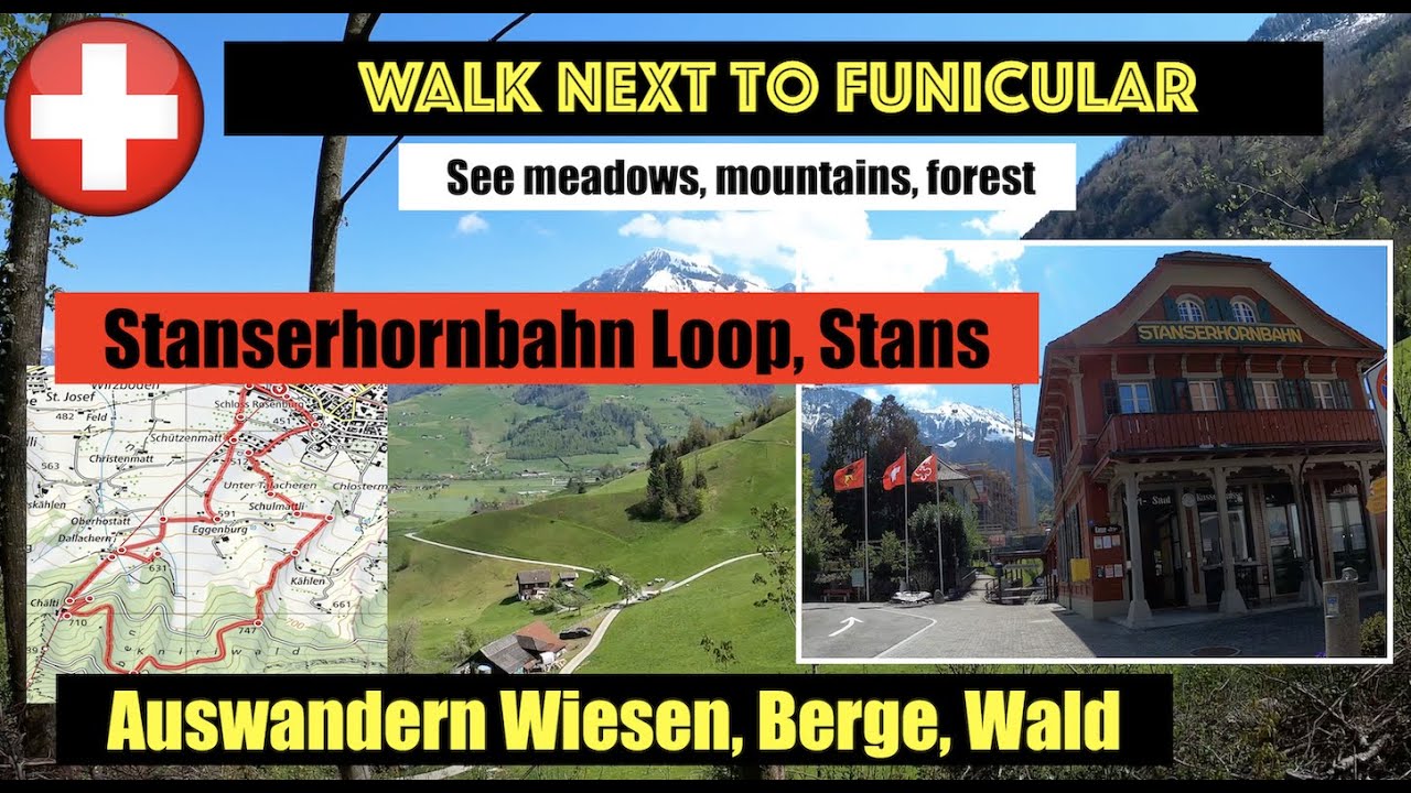 1hr 50mins Stanserhornbahn loop, Stans : Nidwalden, Switzerland 4K