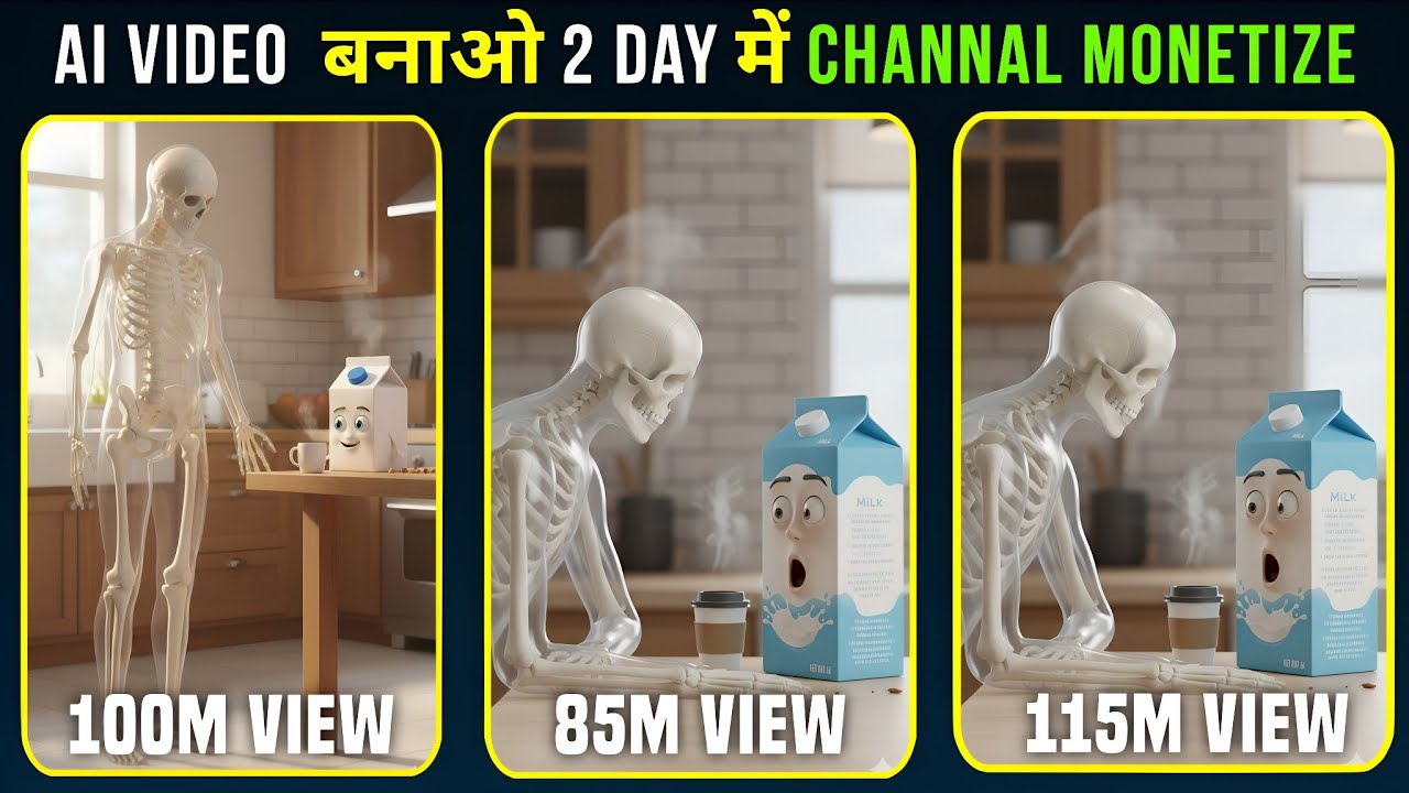 How To Make Skeleton Educational Shorts |Ai Se Video Kaise Banaye |Make VIRAL Skeleton video With AI