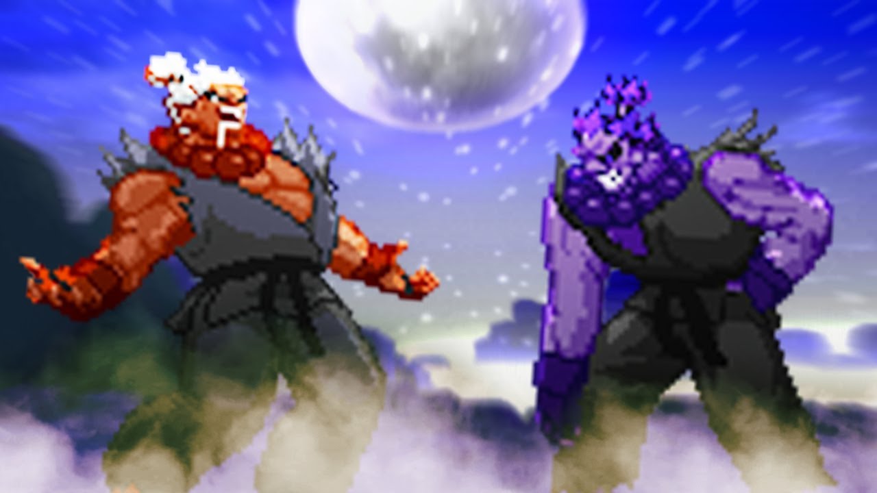 Death Ogre Akuma vs Blue Ogre Akuma. Street Fighter Mugen