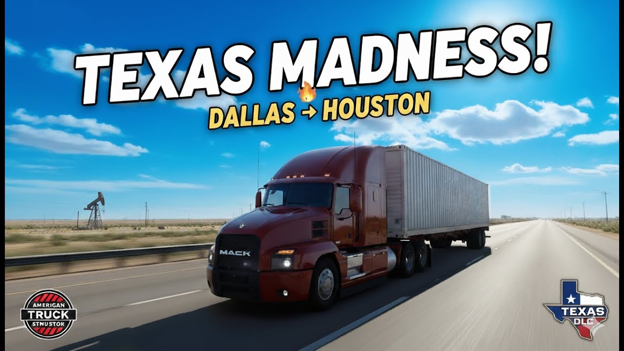 Hauling Nuts Across Texas &ndash; Dallas to Houston | American Truck Simulator Gameplay | Texas DLC | ATS