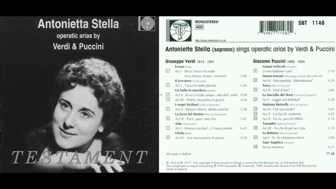 Antonietta Stella sings 