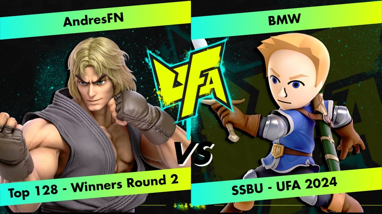 UFA 2024 SSBU - AndresFN (Ken) против BMW (Mii Swordfighter) - 128 лучших победителей, раунд 2 - ...