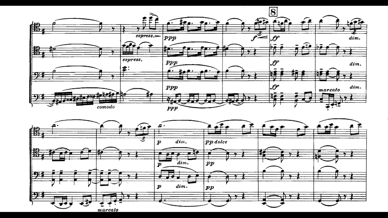 Luigi Forino - Preghiere for 'Cello Quartet, Op. 27, No. 3 (1909) [Score-Video]