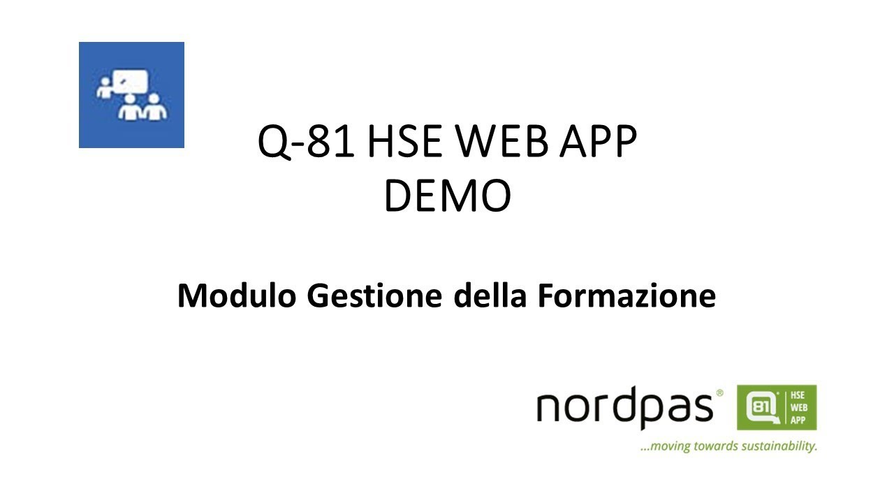 SW: Q-81® HSE WEB APP - Gestione della Formazione