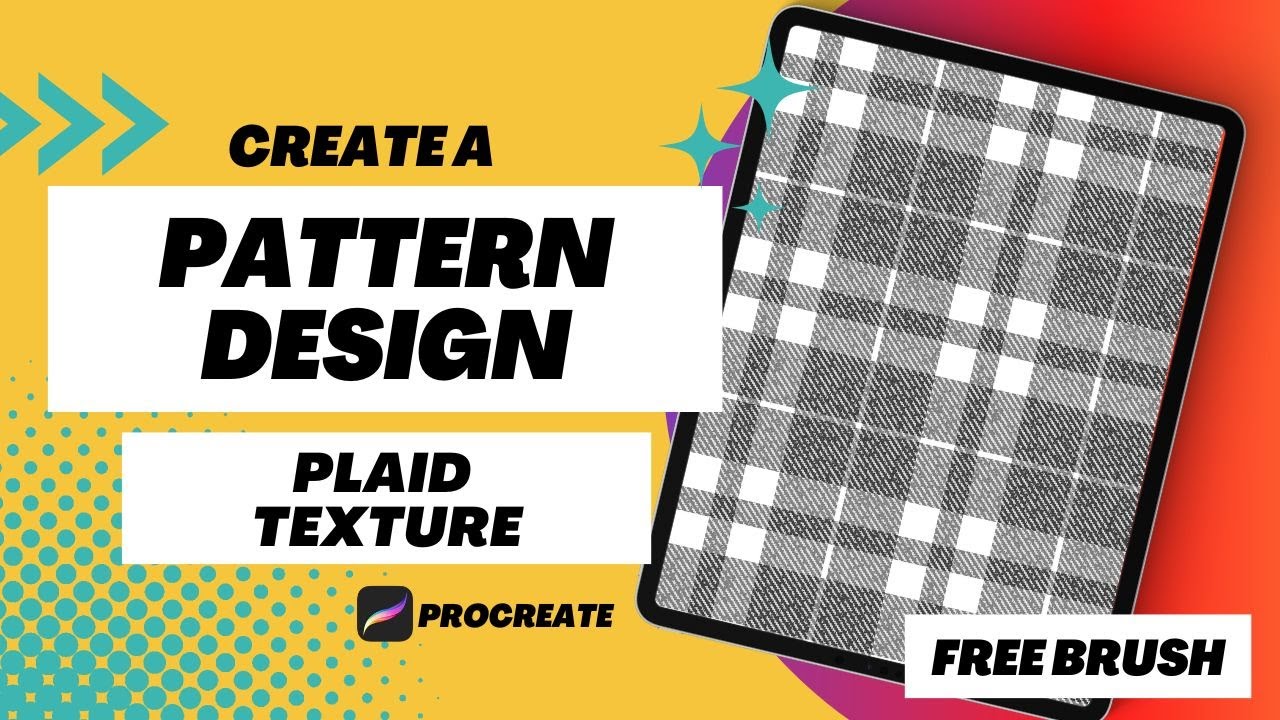 Procreate Pattern Design Plaid Texture (FREE) Plaid Procreate Brush + Tutorial Step by Step