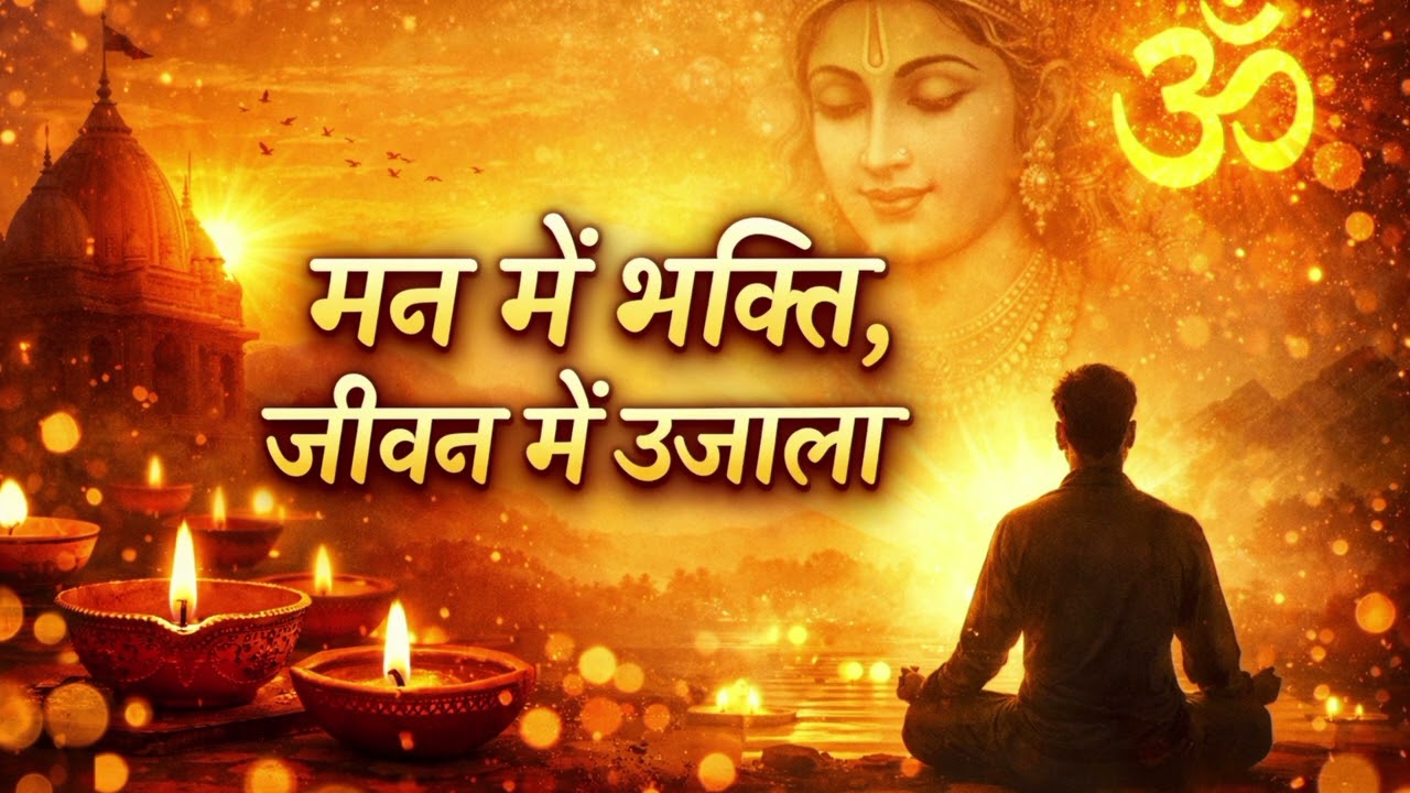 मन में भक्ति जीवन में उजाला | Bhakti Song | ईश्वर का नाम | Spiritual Devotional Song Hindi