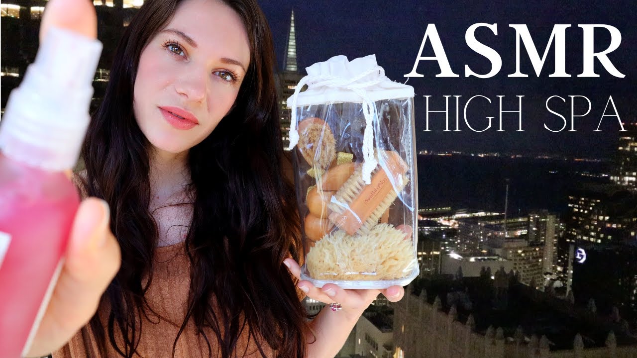 ASMR 🏙️  High SPA BOUTIQUE [FR] 🌙  Test de Crèmes & Massages Visage & Cou