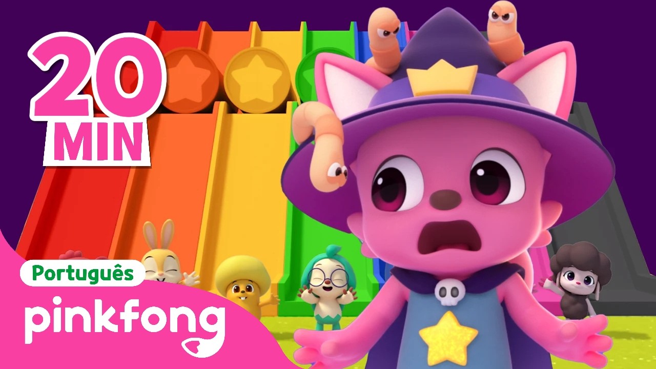 🌈Aprenda as Cores com Pinkfong Bruxinha! | +Completo | Pinkfong, Bebê Tubarão! Canções para Crianças