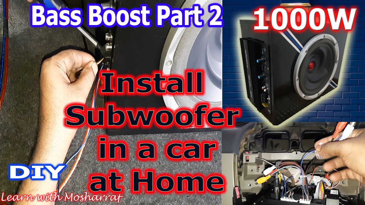 Home made Subwoofer install in a Car. Toyota Corolla Axio গাড়িতে নিজেই  একটিভ সাবউফার লাগিয়ে নিন