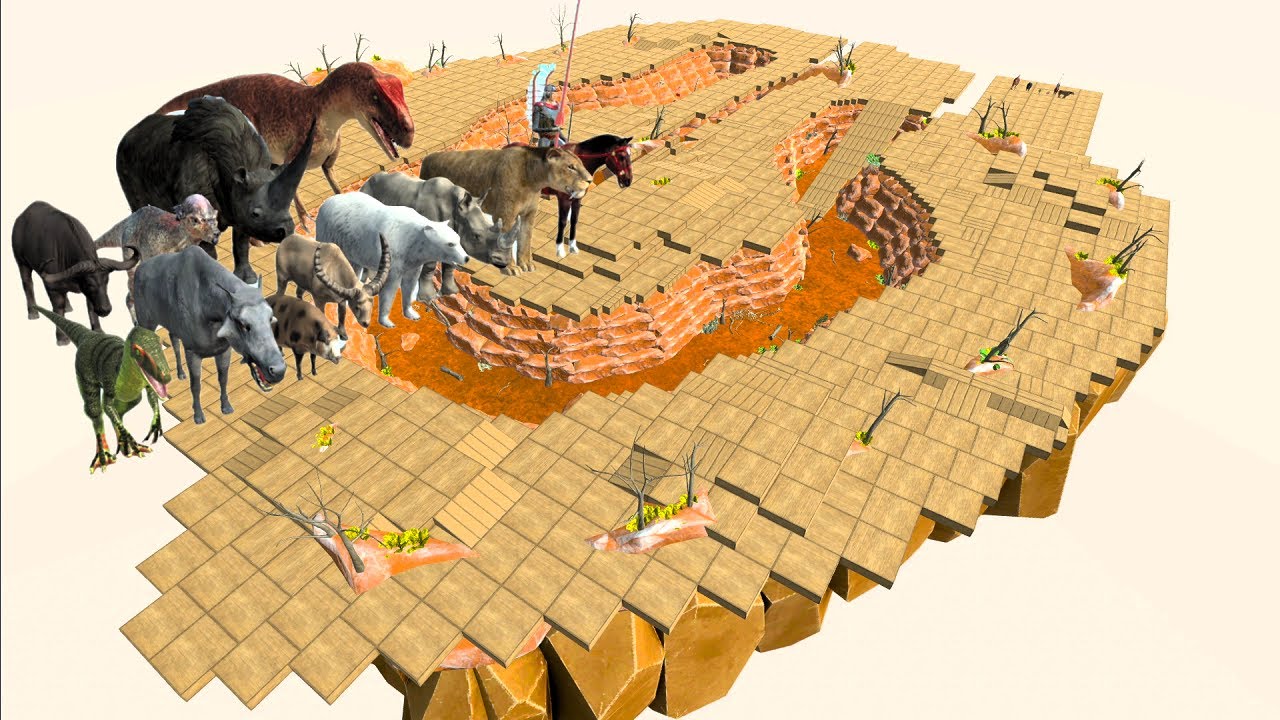 ARBS Speed Race. The course is a desert valley! | Animal Revolt Battle Simulator