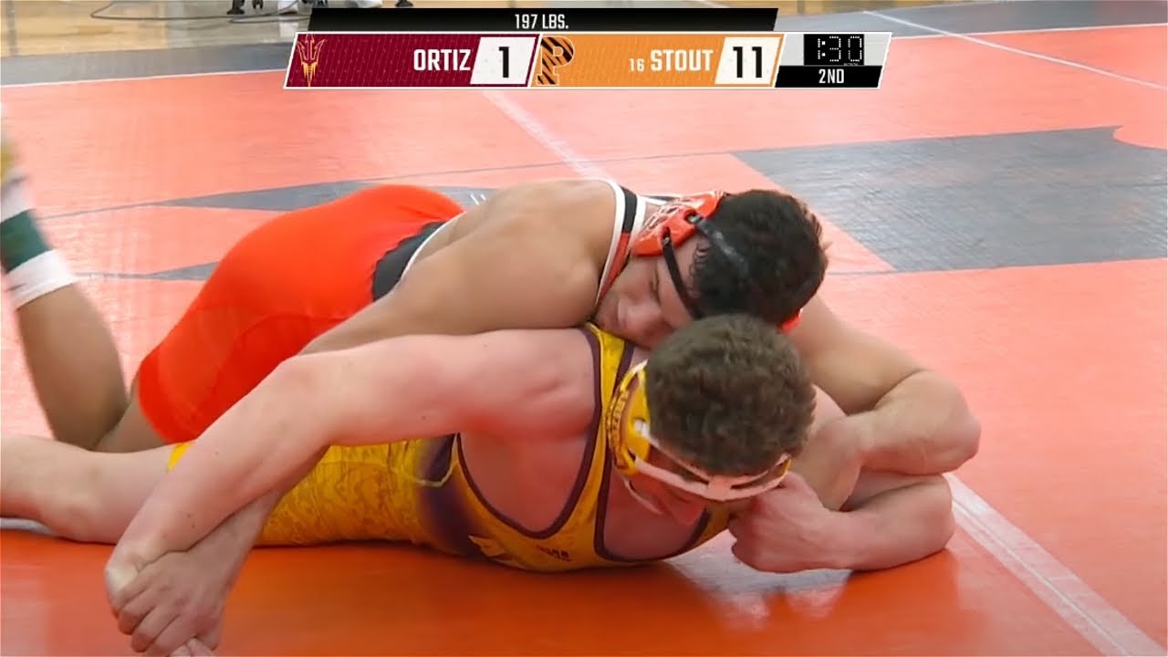 197lbs Luke Stout (Princeton) tech fall Jacob Ortiz (Arizona State)