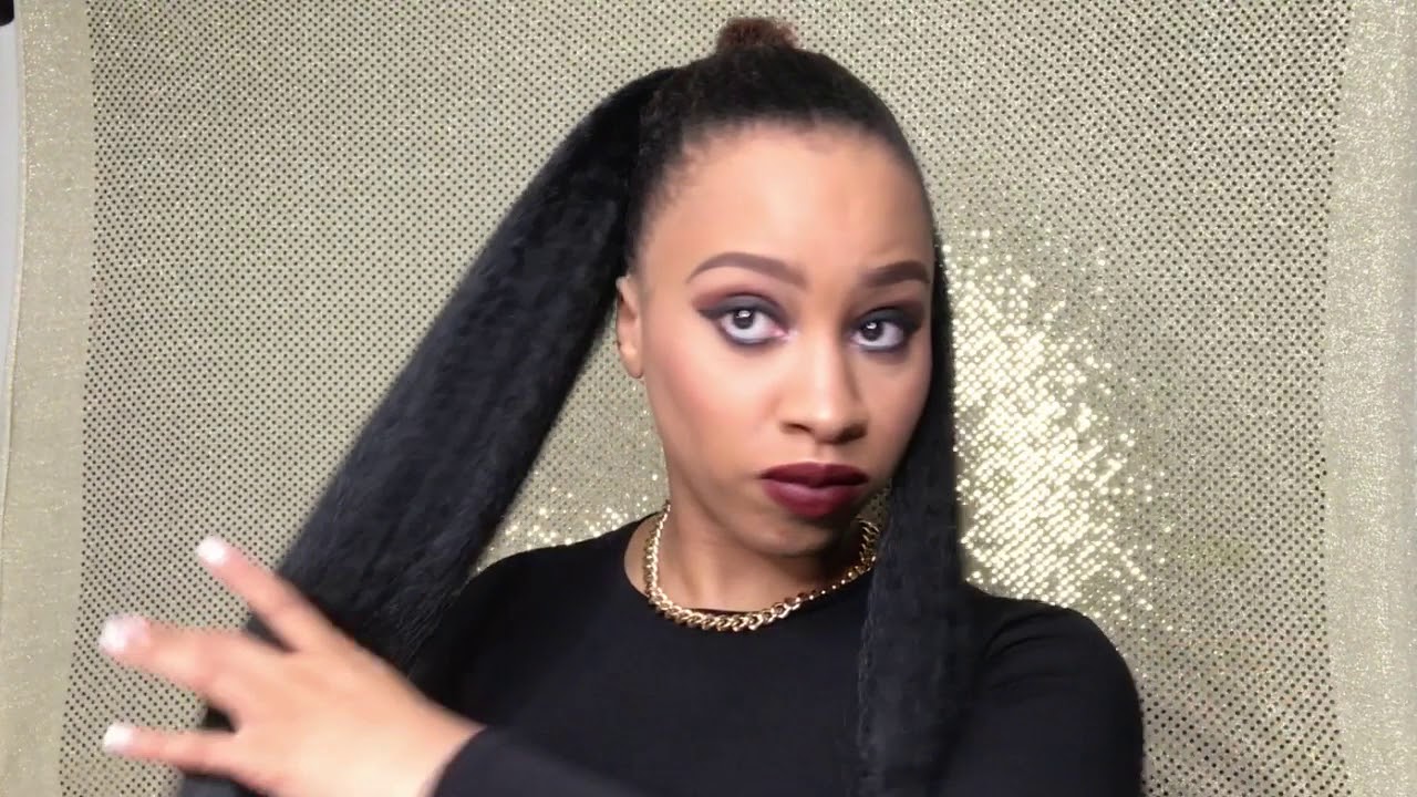 Ponytail with Braiding Hair | Natural Hair