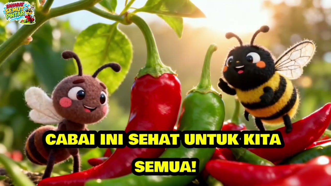 Petualangan Seru Semut, Ulat & Siput di Kebun Sayur Animasi Anak Belajar Tomat,Cabai,Terong & Jagung