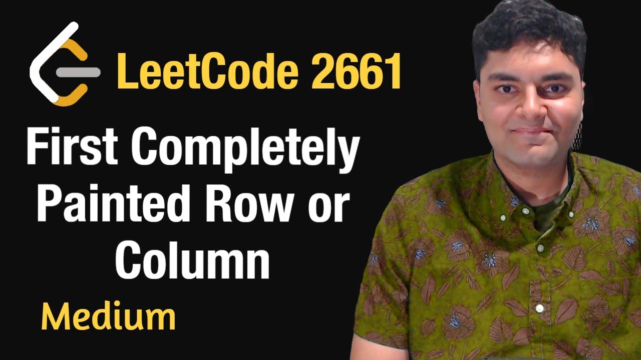 First Completely Painted Row or Column - Leetcode 2661 - Python