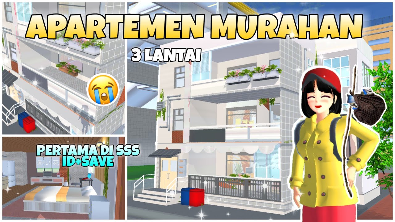 INI DIA APARTEMEN MURAHAN!! BUKAN APARTEMEN MEWAH || ID + Save  SAKURA SCHOOL SIMULATOR