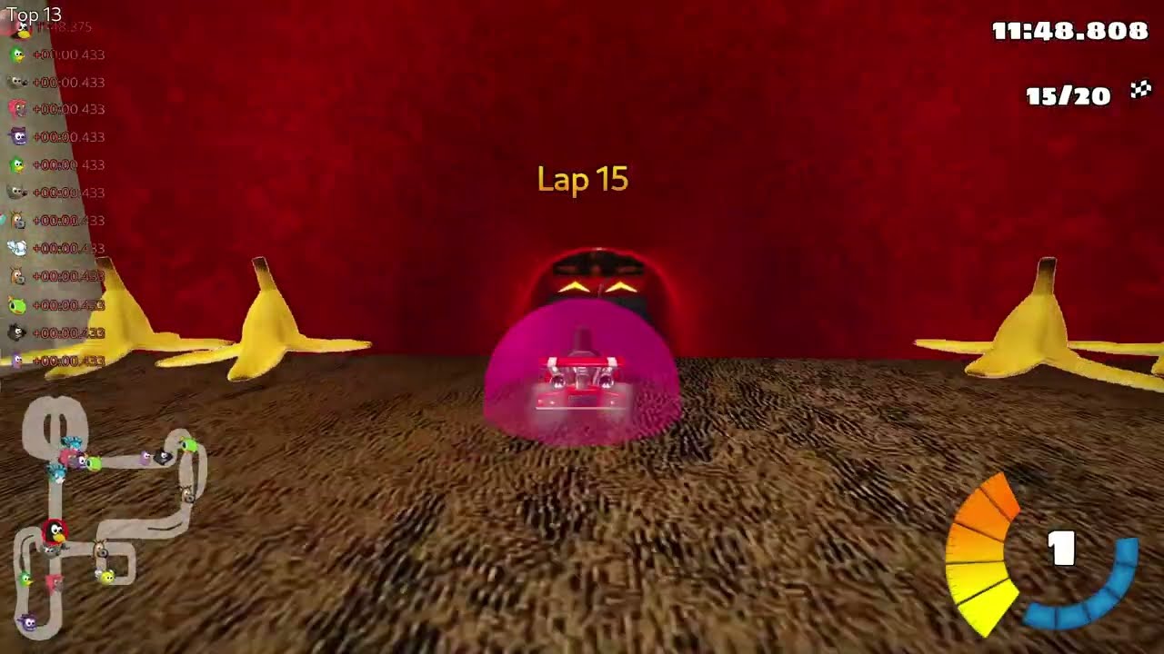 SuperTuxKart - Rock Stadium, 20 laps, expert