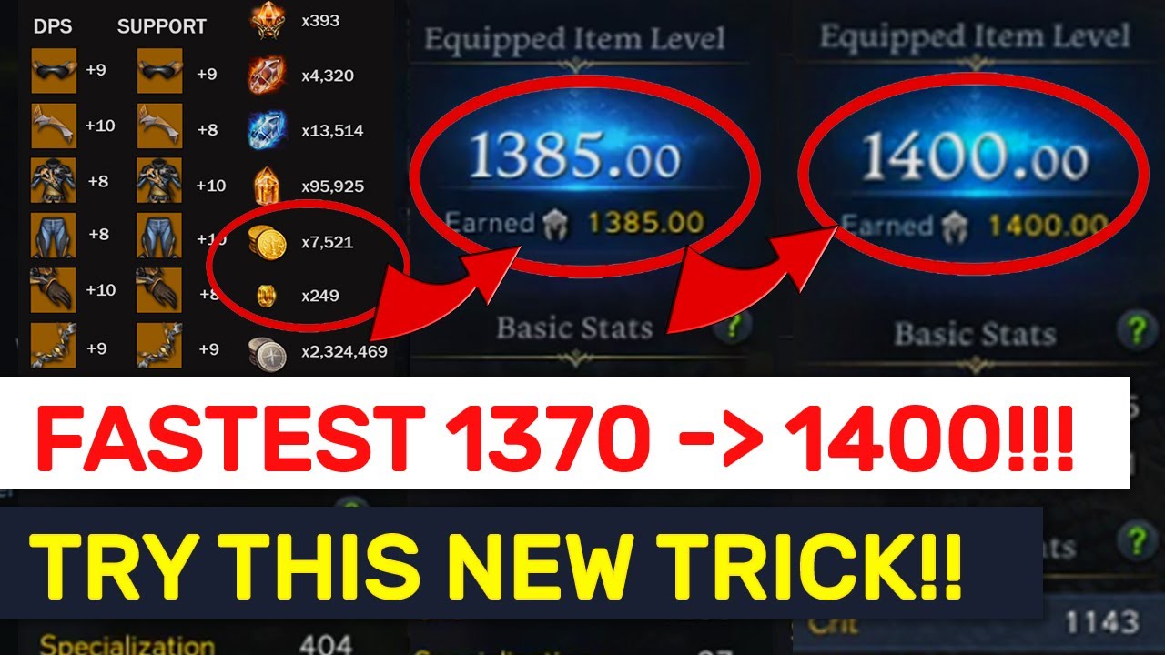 FASTEST & CHEAPEST & Honing Methods From 1370 To 1385 & 1400!! | Lost Ark