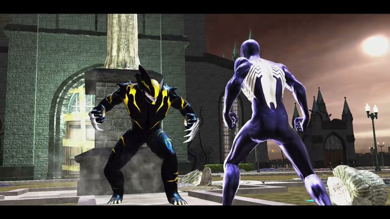 Spiderman Web Of Shadows Boss Fight Symbiot Wolverine