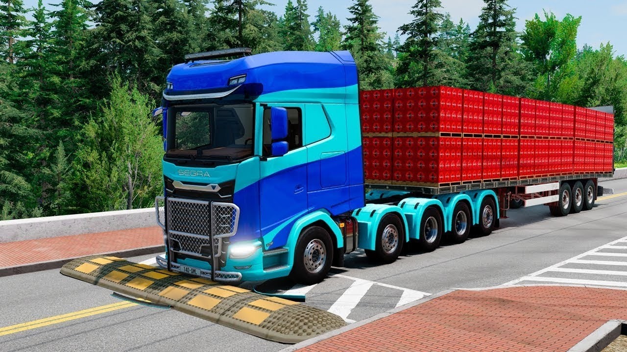 BeamNG Drive — Trucks vs Speed Bumps | TrucksVs