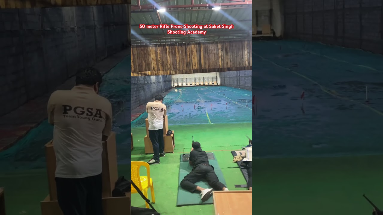 50 meter Rifle Prone Shooting at Saket singh shooting Academy