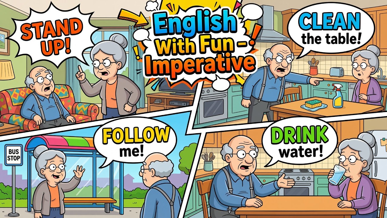 Learn English Commands Fast! 25 Imperative Sentences for Beginners 🎧