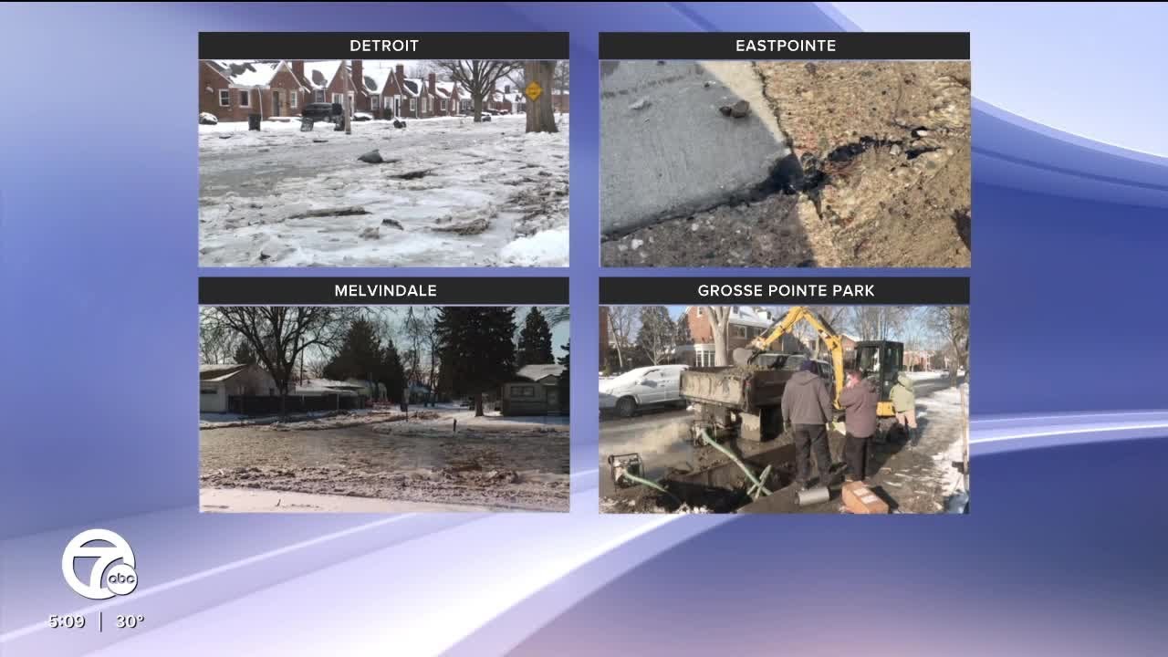 Aging pipes cause surge in metro Detroit water main breaks