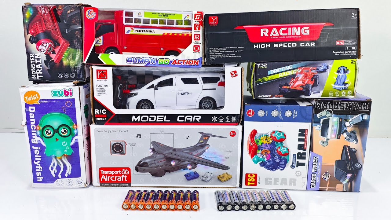 UNBOXING Transport Aircraft, RC Alphard, Train and Dancing Jellyfish
