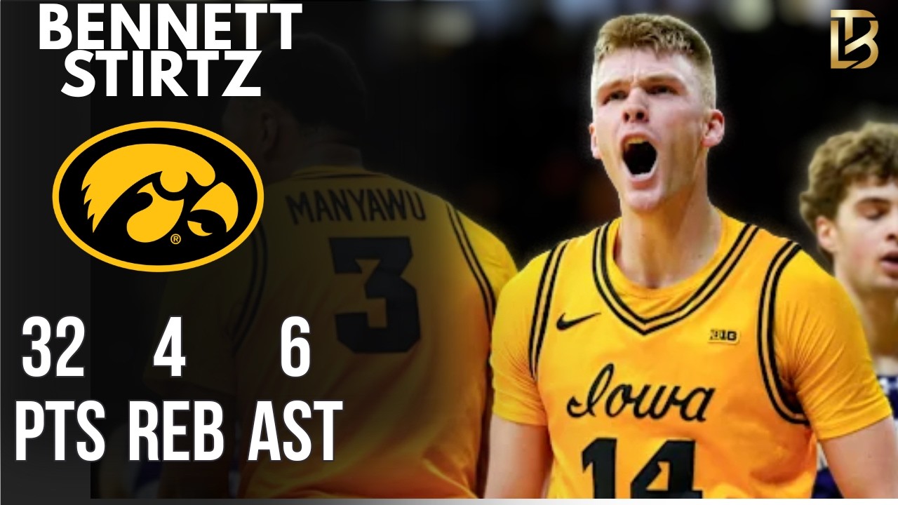 Bennett Stirtz full highlights | 32 pts 4 reb 6 ast vs Maryland 2/11/26