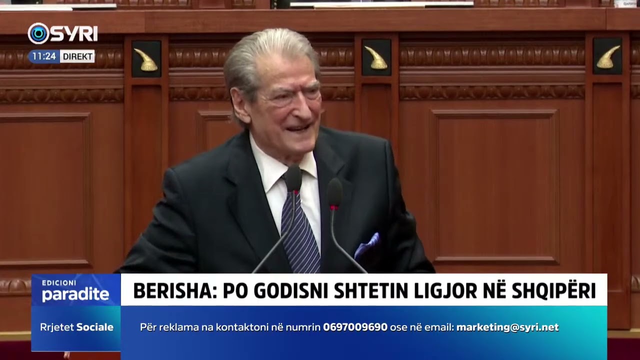 Berisha: Po godisni shtetin ligjor në Shqipëri