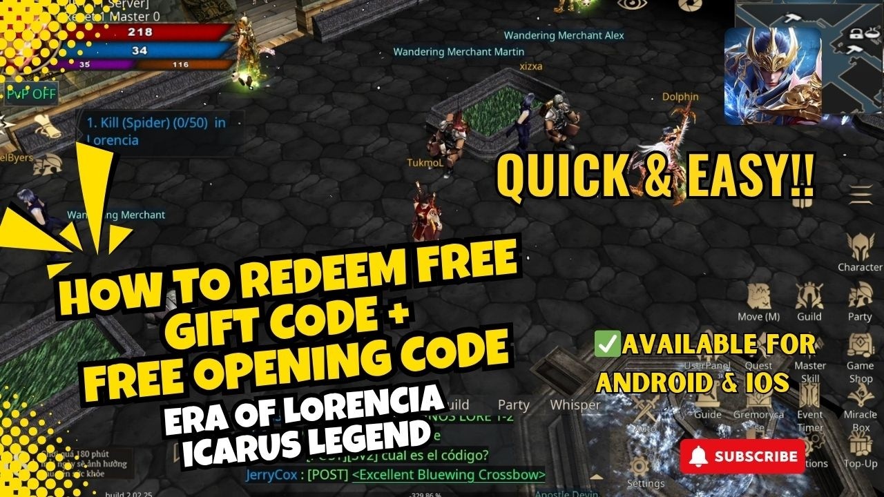 How to Redeem Gift Code & FREE Opening Gift Code - MU Era of Lorencia Icarus Legend
