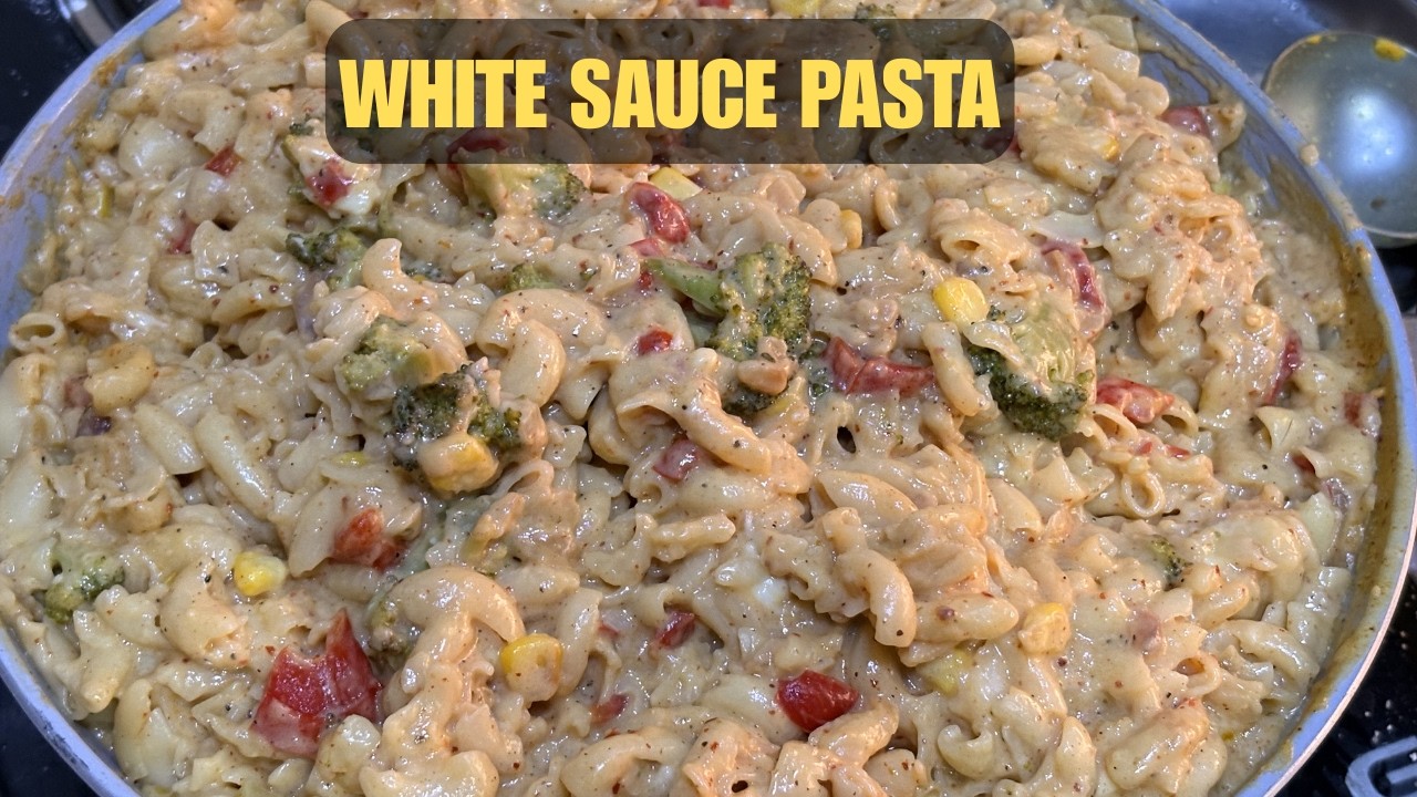 Cheesy White Sauce Pasta! Children's Comforting Versatile Protein - Packed  Crunchy Veggies, Pasta