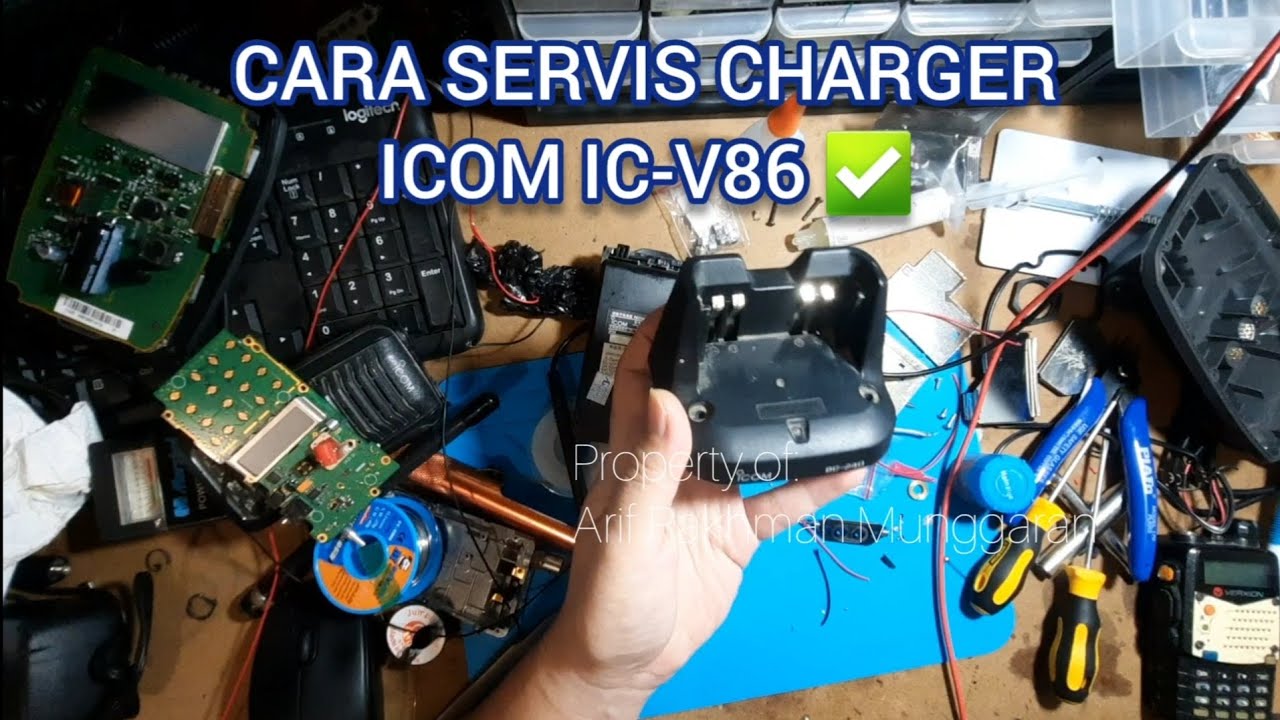 Cara Servis Charger HT Icom IC-V86 Original, How To Service Charger Icom IC-V86 #icom