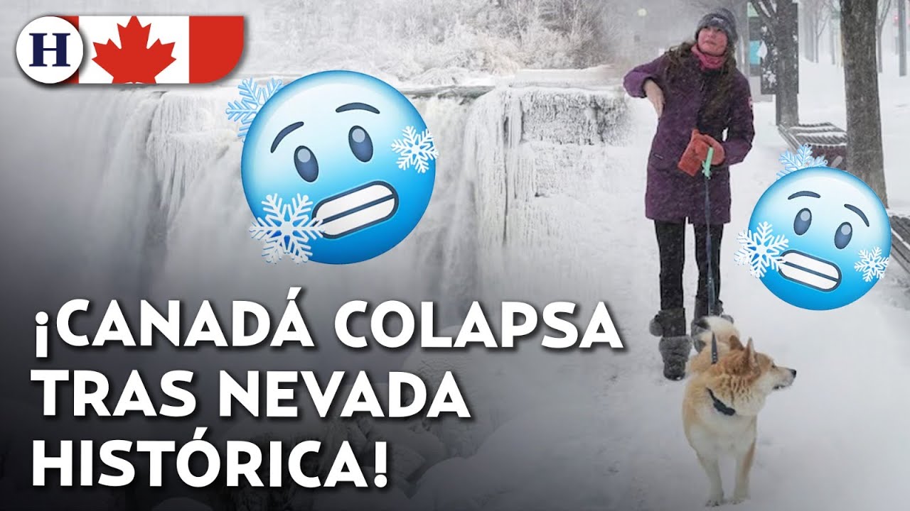 ¡Se congelan las Cataratas del Niágara! ⁠Tormenta invernal congela Canadá a más de -40 grados