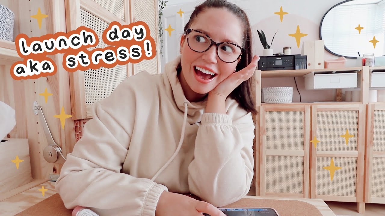 LAUNCH DAY for Juniper Moon 😳 + a haul of cute things! studio vlog