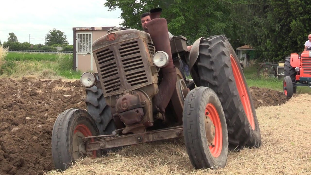 Landini L45 testa calda aratura | POV plowing w/ hot bulb old tractor
