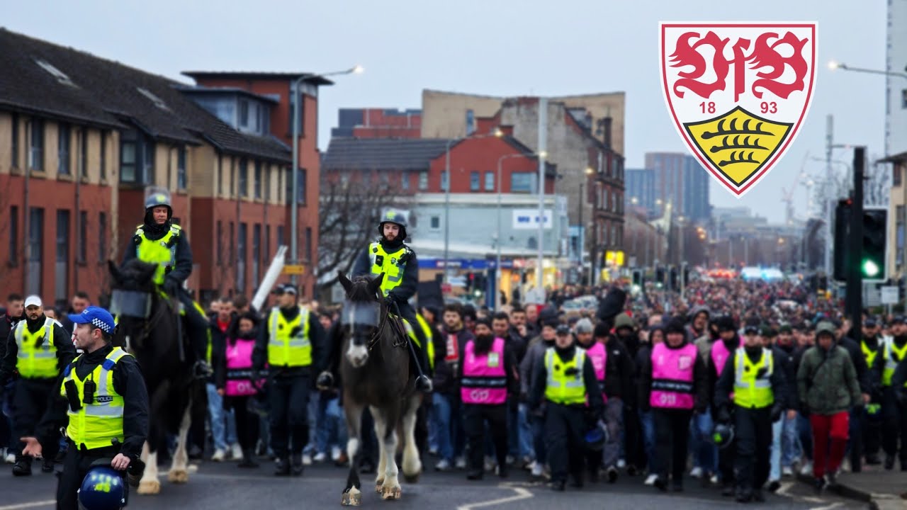 VfB Fanmarsch in Glasgow | Celtic vs. Stuttgart | Highlights Europa League 19.02.2026