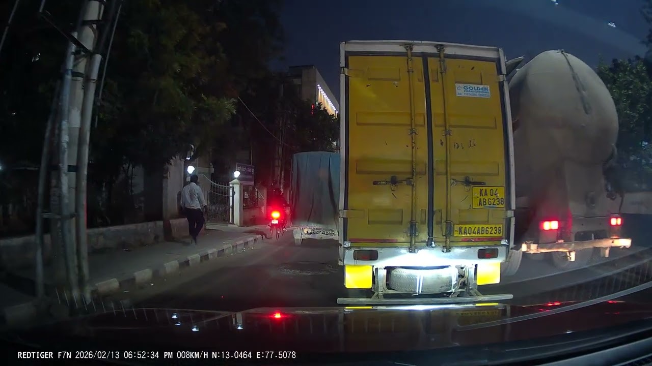 8th Mile Night Time Drive Bangalore | RedTiger F7 4K Dashcam | Kia Sonet