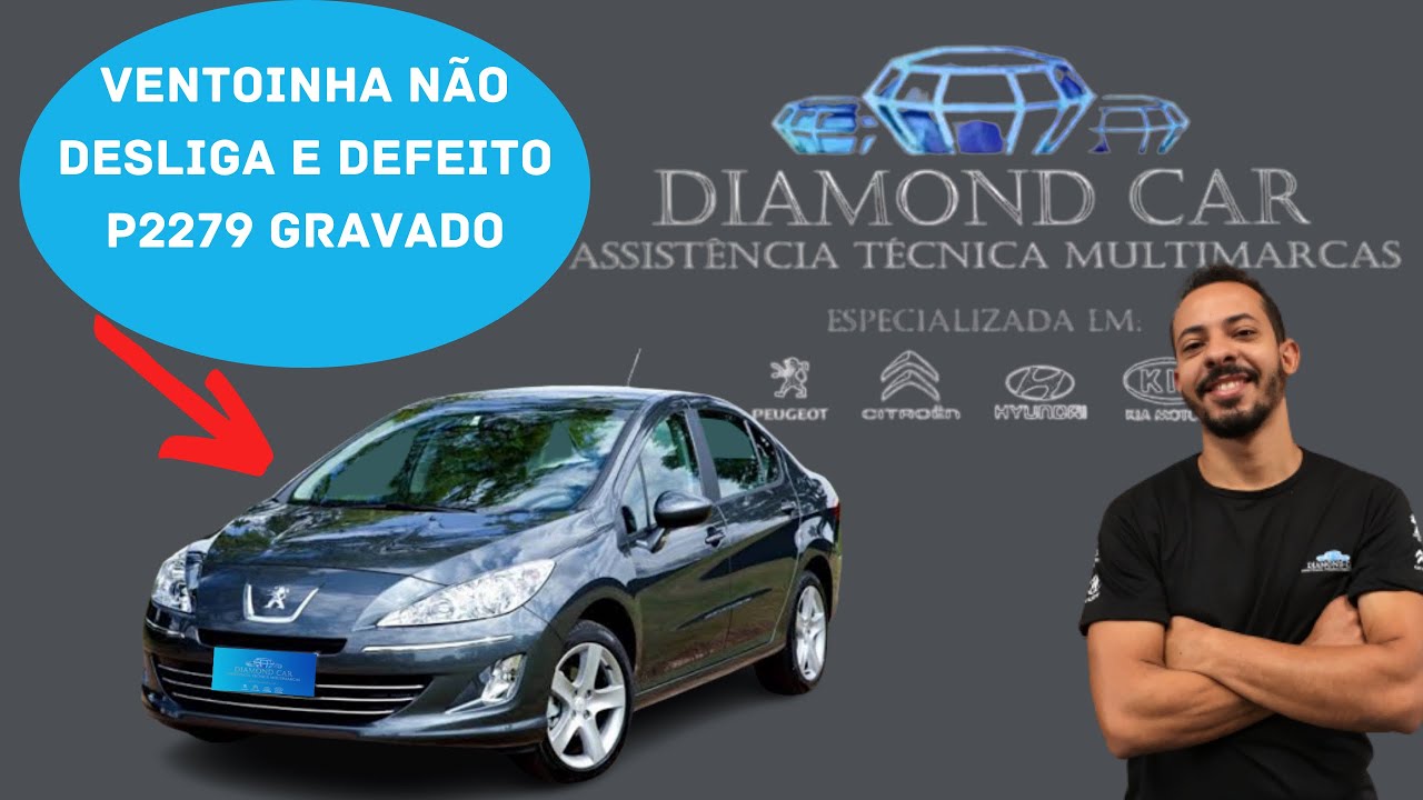 Ventoinha não desliga e defeito P2279 GRAVADO