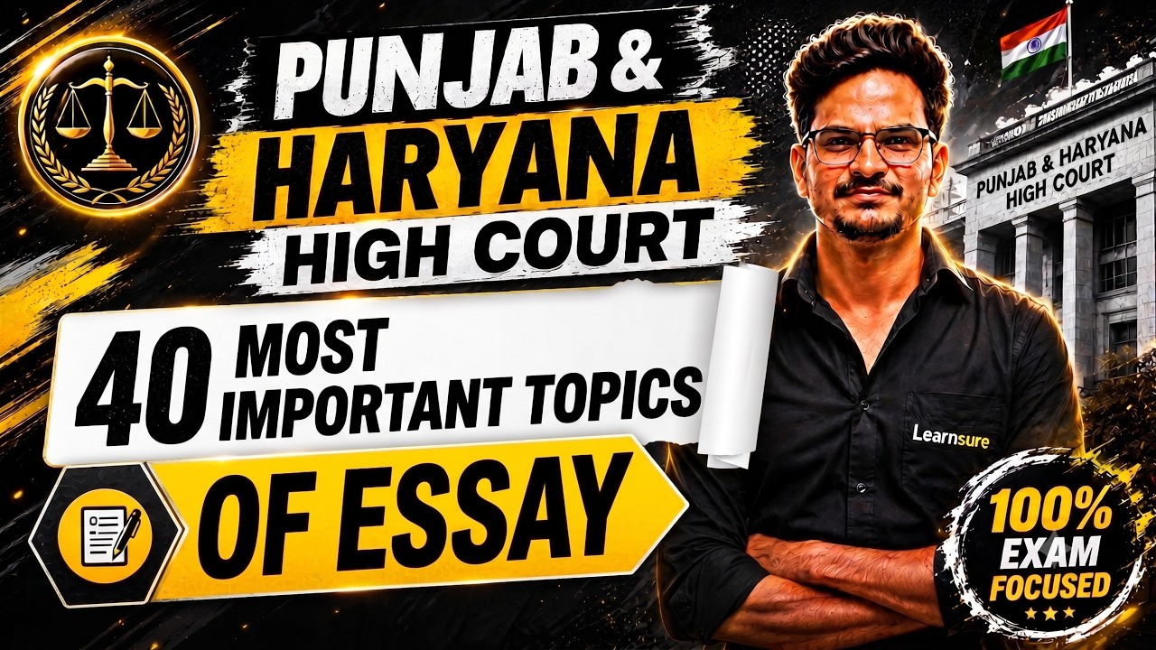 ESSAY TOPICS FOR Punjab & Haryana High Court Clerk/ ESSAY TOPICS FOR COURT CLERK/HARYANA COURT ESSAY