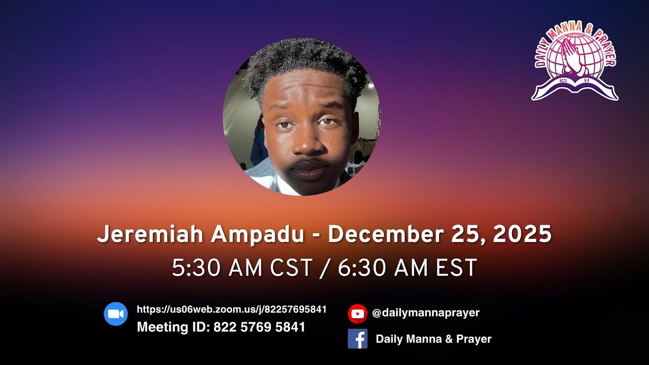 Daily Manna & Prayer December 25, 2025