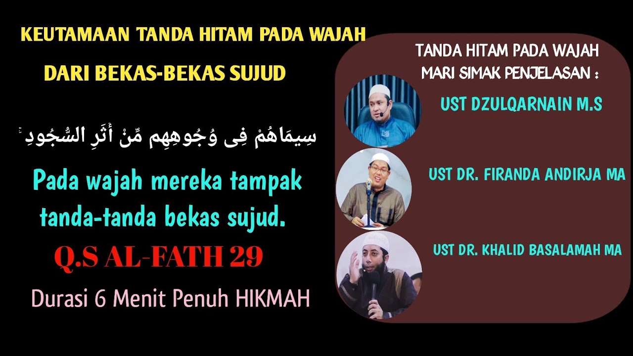 JIDAT HITAM, SEBAGAI TANDA TAQWA, UST DZULQARNAIN M.S, DR. FIRANDA ANDIRJA, DR. KHALID BASALAMAH