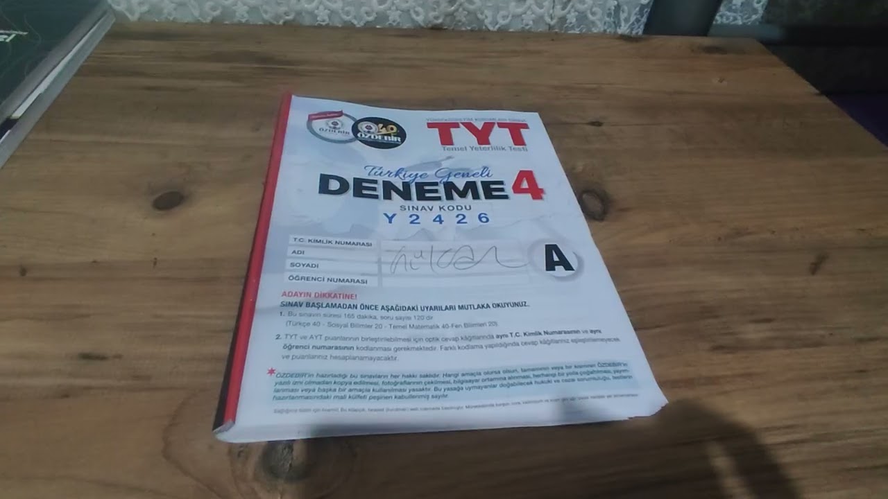 #yks#yks26 TYT TR GENELİ &Ouml;ZDEBİR 4 DENEME YORUMUM 
