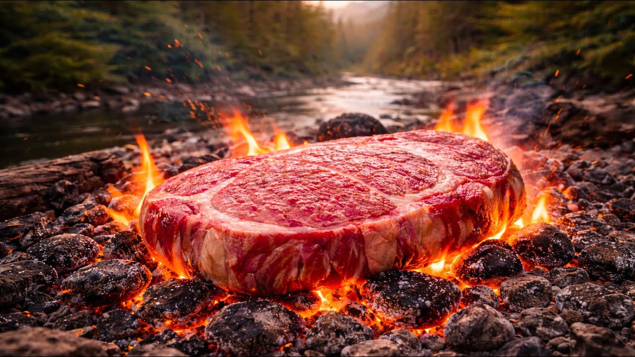 Relaxing Wilderness Cooking Film – Part 2 | ASMR Fire, Water & Nature Sounds