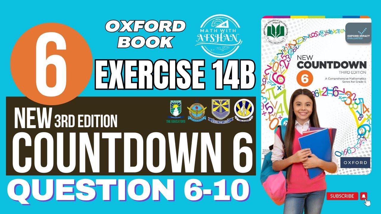 Class 6 Math Exercise 14B Question 6-10 | oxford new countdown third edition | Math with Afshan