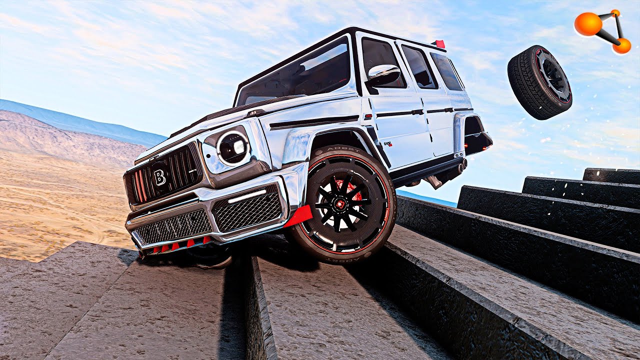 Stairs VS Cars #19 - BeamNG drive
