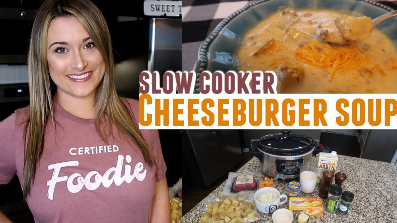 SLOW COOKER CHEESEBURGER SOUP | FOODIE FRIDAY EP. 6 | Cook Clean And Repeat