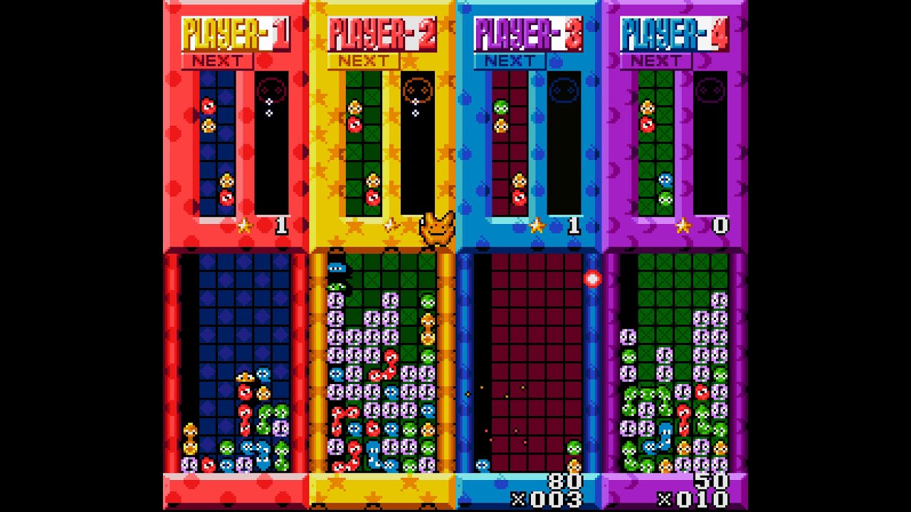 Super Puyo Puyo Tsuu Remix SNES 4 player Netplay 60fps